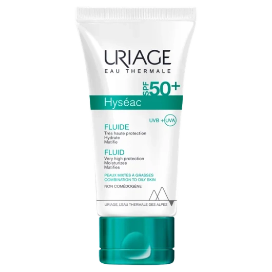 Uriage Hyséac Fluid przeciwsłoneczny do skóry trądzikowej SPF 50+, 50 ml