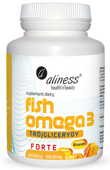 Aliness Fish Omega 3 Forte Trójglicerydy, 60 kapsułek