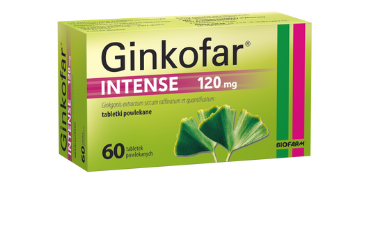 Ginkofar Intense 120mg, 60 tabletek powlekanych