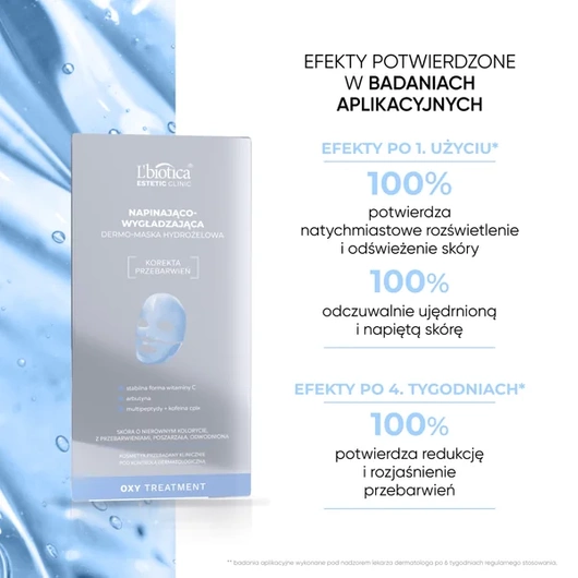 L'BIOTICA Estetic Clinic OXY Treatment Napinająco-wygładzająca dermo maska hydrożelowa