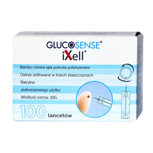 Glucosense iXell Lancety do nakłuwacza 30G, 100 sztuk