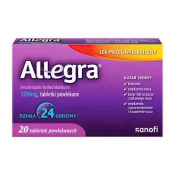 Allegra 120 mg, 20 tabletek powlekanych