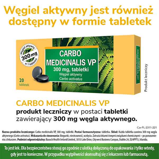 Węgiel leczniczy VP, 200 mg