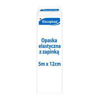 VISCOPLAST opaska elastyczna tkana z zapinką (5 m x 12 cm) x 1 sztuka