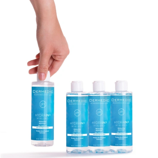 DERMEDIC HYDRAIN3 HIALURO Nawilżający fizjotonik do twarzy, 200ml