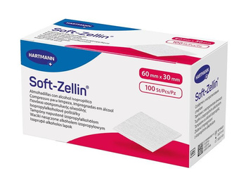 Soft-Zellin Waciki nasączone alkoholem x 100 sztuk