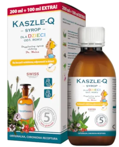 Kaszle-Q Syrop dla dzieci Dr. Weiss, 300 ml