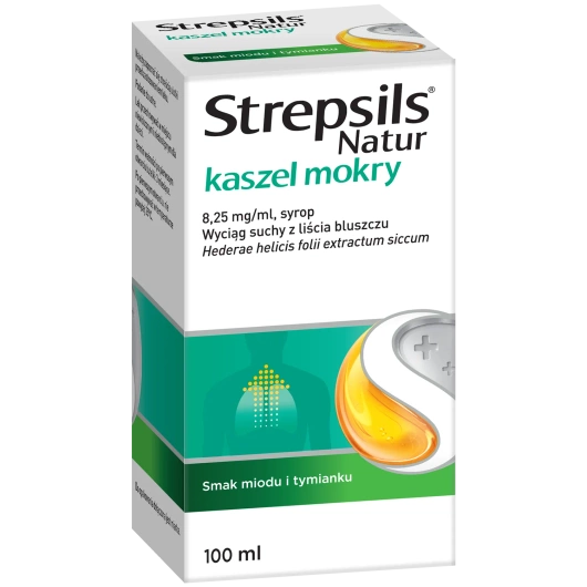Strepsils Natur kaszel mokry 8,25 mg/ml Syrop, 100 ml