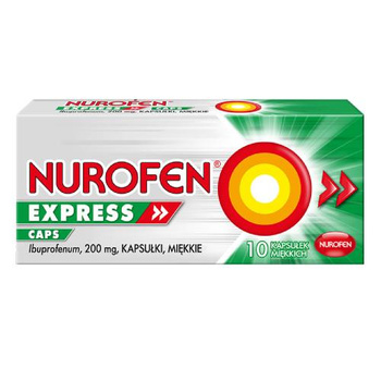 Nurofen Express Caps 200mg, 10 kapsułek