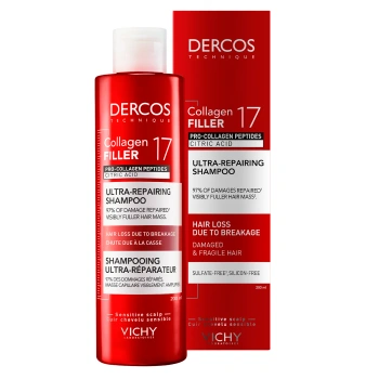 Dercos Collagen 17 Filler Ultra-regenerujący szampon przeciw wypadaniu włosów, 200 ml