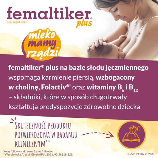 femaltiker® plus proszek o smaku czekoladowym, 12 saszetek