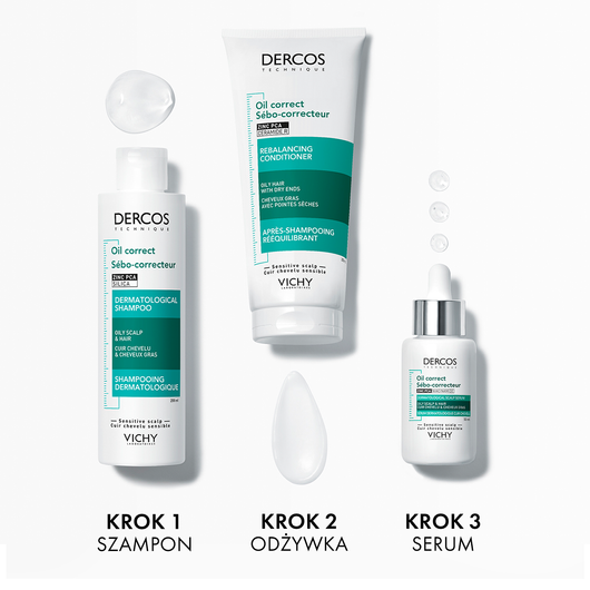 Vichy Dercos Oil Correct Szampon normalizujący, 200ml