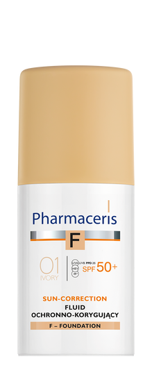 PHARMACERIS F LUID OCHRONNO-KORYGUJĄCY Z NAJWYŻSZĄ OCHRONĄ SPF 50+ 01 Ivory
