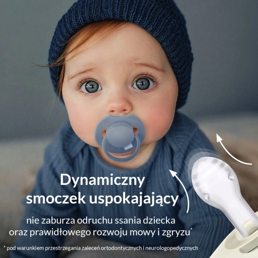 Lovi Prime 6–18m Baby Blue/Blue Smoczek silikonowy dynamiczny, 2 sztuki