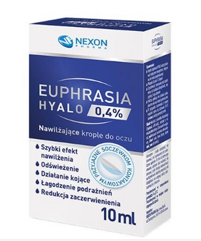 Euphrasia Hyalo 0,4% Nawilżające krople do oczu, 10 ml