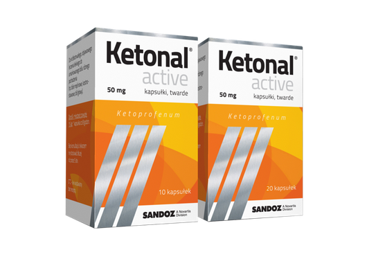 KETONAL ACTIVE 50 mg x 10 kapsułek twardych