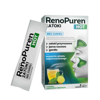 RenoPuren Zatoki Hot bez cukru proszek, 8 saszetek