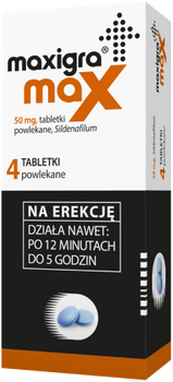 MAXIGRA MAX 50 mg, 4 tabletki powlekane