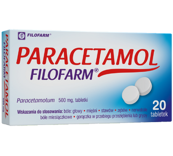 Paracetamol Filofarm 500 mg, 20 tabletek