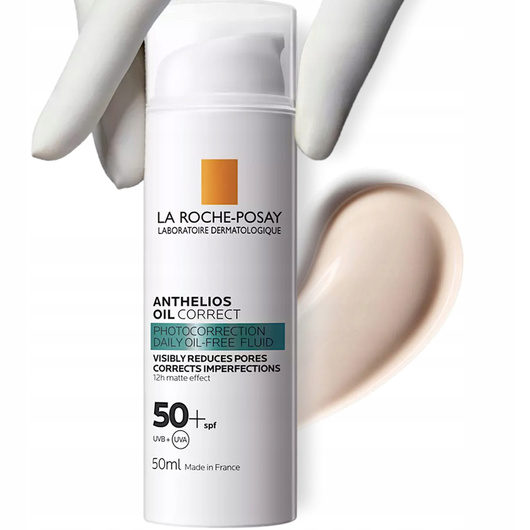 LA ROCHE-POSAY Anthelios Oil correct Żel-krem korygujący niedoskonałości SPF50+, 50ml