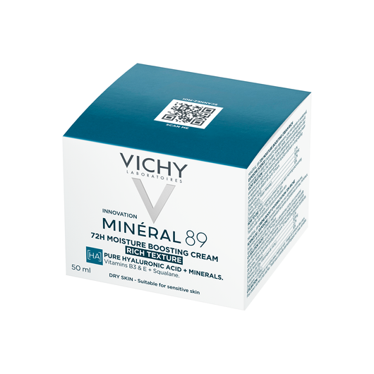 VICHY MINERAL 89 Rich, krem nawilżająco-odbudowujący 72h, konsystencja bogata, 50ml