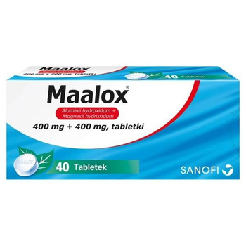 Maalox (400 mg + 400 mg) 40 tabletek do ssania