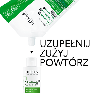 Vichy Dercos DS Szampon Przeciwłupieżowy do Włosów Normalnych i Przetłuszczających się Refll, 390 ml
