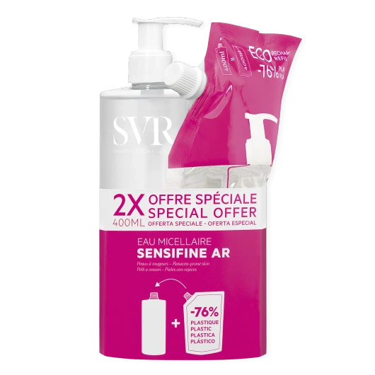 SVR Sensifine AR Woda micelarna Zestaw 400 ml + Refill 400 ml 