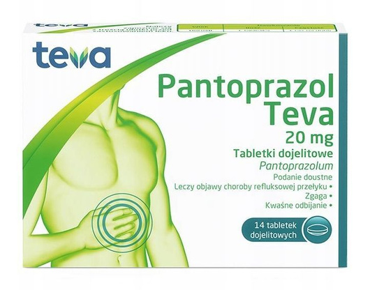 PANTOPRAZOL TEVA 20 mg, 14 tabletek