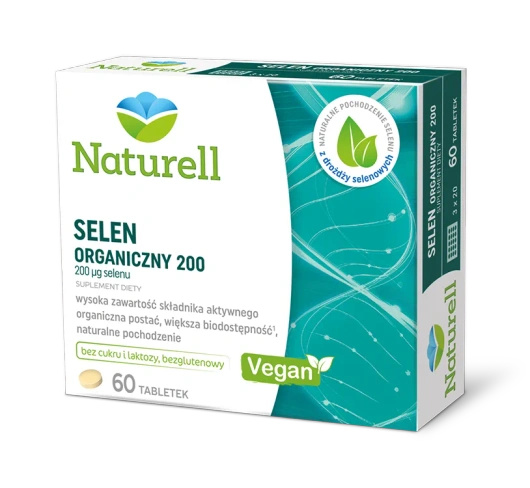 NATURELL Selen Organiczny 200, 60 tabletek