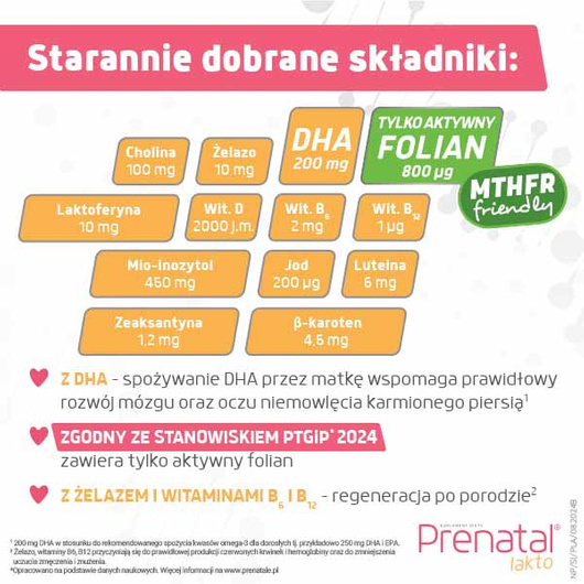 PRENATAL Lakto, 30 + 30 kapsułek