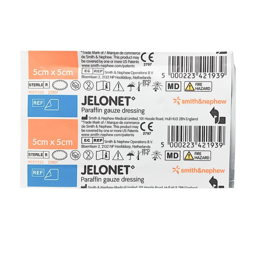 Jelonet Jałowy opatrunek z gazy parafinowej 5 x 5 cm, 1 sztuka