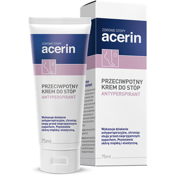 Acerin Antyperspirant, krem przeciwpotny do stóp, 75ml DATA WAŻNOŚCI 31/03/2025