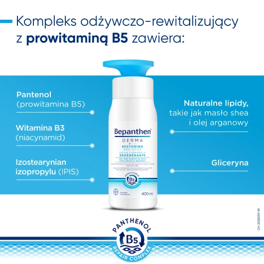 Bepanthen Derma Restoring Nawilżająco-odżywczy balsam do ciała, 400  ml