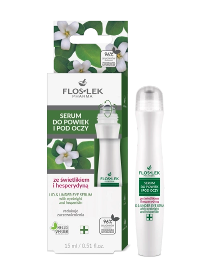 Flos-Lek Serum do powiek i pod oczy ze świetlikiem i hesperydyną, 15 ml