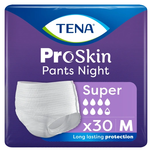 Tena Pants ProSkin Night Super Rozmiar M (80-110cm) Majtki chłonne, 30 sztuk