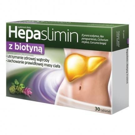 HEPASLIMIN Z BIOTYNĄ x 30 tabletek