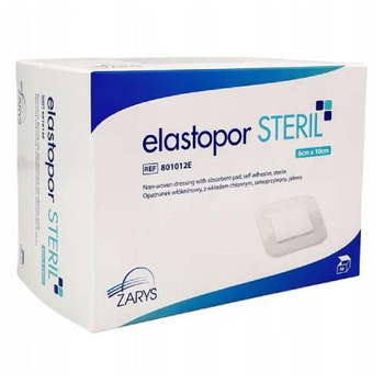 Elastopor Steril Opatrunek jałowy 6x10 cm, 50 sztuk