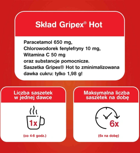 GRIPEX HOT proszek,12 saszetek