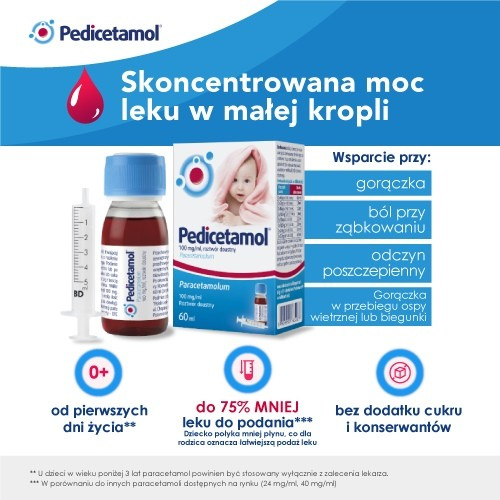 Pedicetamol krople, 60 ml