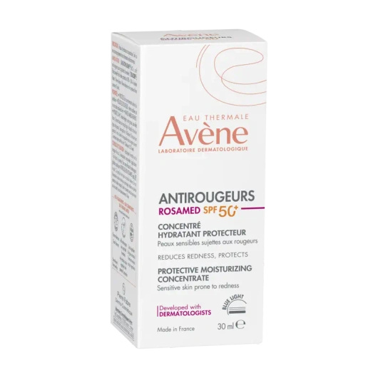 Avene Antirougeurs Rosamed SPF 50+ Koncentrat ochronno-nawilżający, 30 ml