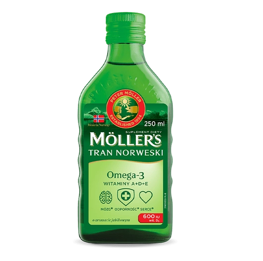 MOLLER'S TRAN NORWESKI płyn o smaku jabłkowym 250 ml 