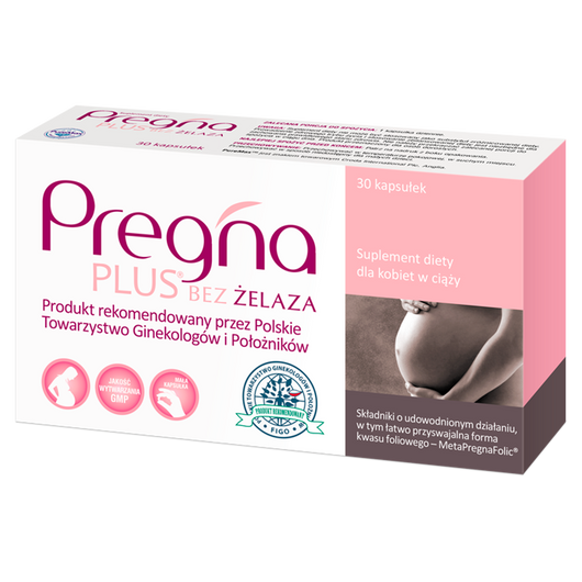 Pregna Plus Bez Żelaza kapsułki, 30 sztuk