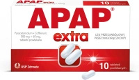 APAP Extra 500 mg + 65 mg, 10 tabletek powlekanych