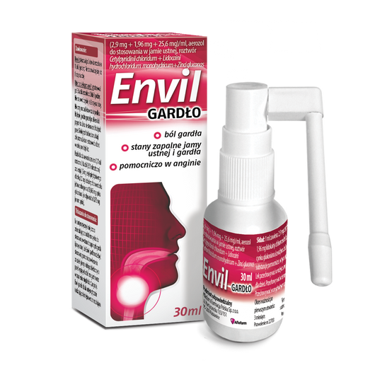 Envil Gardło Aerozol na ból gardła, 30 ml