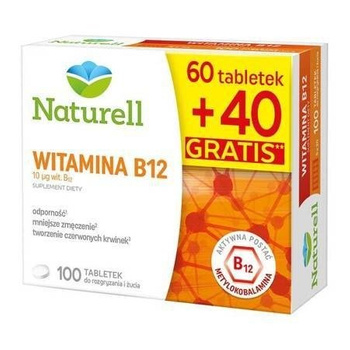 NATURELL Witamina B12 x 100 tabletek do żucia