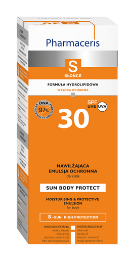 PHARMACERIS S SUN BODY PROTECT Nawilżająca emulsja ochronna do ciała SPF 30, 150ml