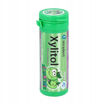 Xylitol for Kids Guma do żucia z ksylitolem o smaku jabłkowym, 30 sztuk