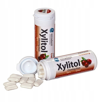 Xylitol Guma do żucia z ksylitolem o smaku żurawinowym, 30 sztuk