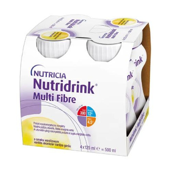 Nutridrink Multi Fibre o smaku wanilii 4 x125ml